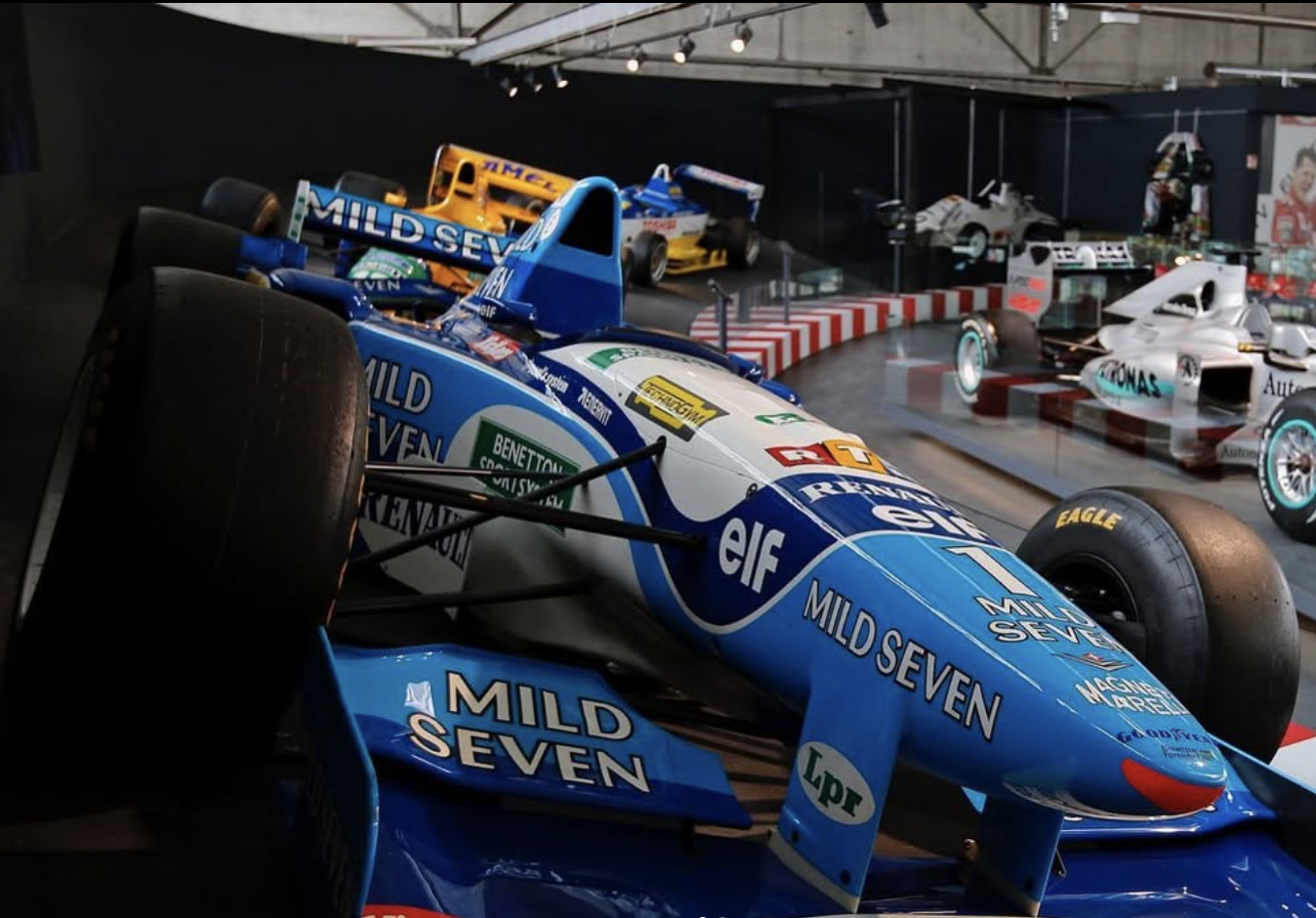The Benetton car of Michael Schumacher